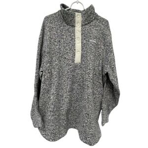 Columbia Gray Sweater Weather 1/2 Snap Button Womens Size‎ 3X Stretch Outdoor